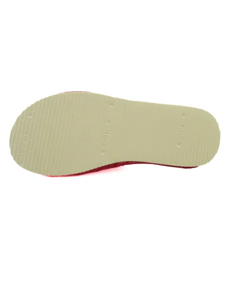 zapatilla de casa de toalla para mujer con suela de piso microporoso