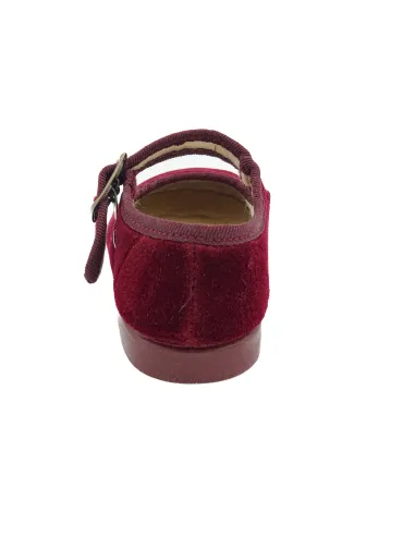 Mercedita para nina de terciopelo con hebilla