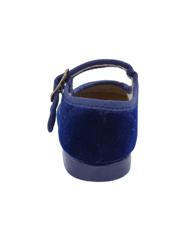Mercedita para nina de terciopelo con hebilla
