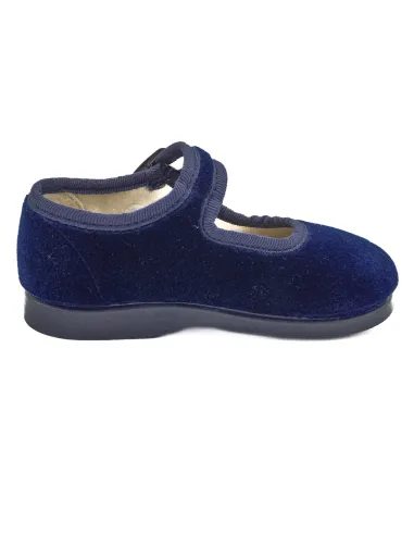 Mercedita para nina de terciopelo con hebilla