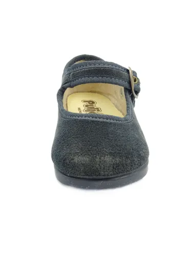 Mercedita para nina de terciopelo con hebilla