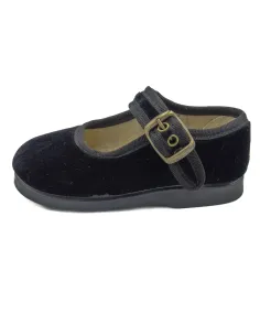 Mercedita para niña de terciopelo con hebilla 2