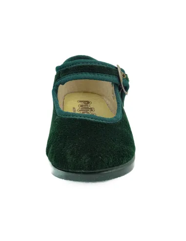 Mercedita para nina de terciopelo con hebilla