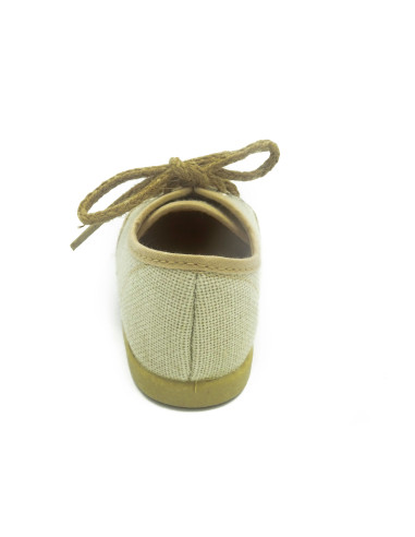 blucher para nino de cordones con un tejido de lino