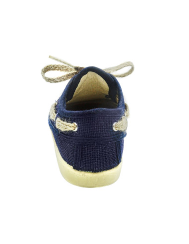 nautico de lino para nino con un cordon de esparto y una suela de caucho