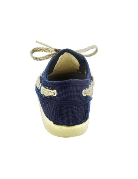 nautico de lino para nino con un cordon de esparto y una suela de caucho