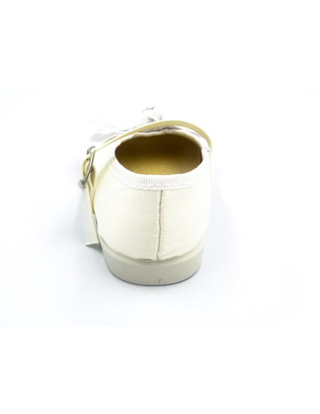 mercedita de raso para nina con doble lazo y hebilla