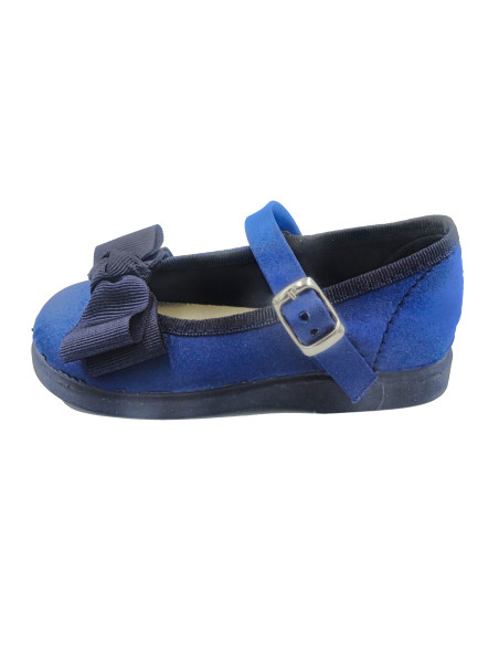 mercedita de raso para nina con doble lazo y hebilla