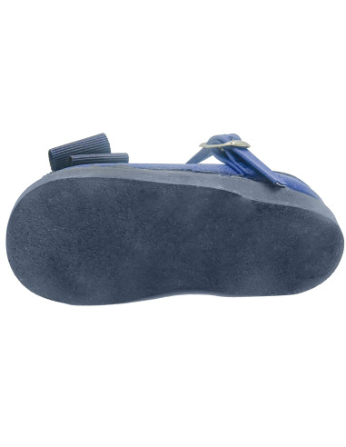 mercedita de raso para nina con doble lazo y hebilla