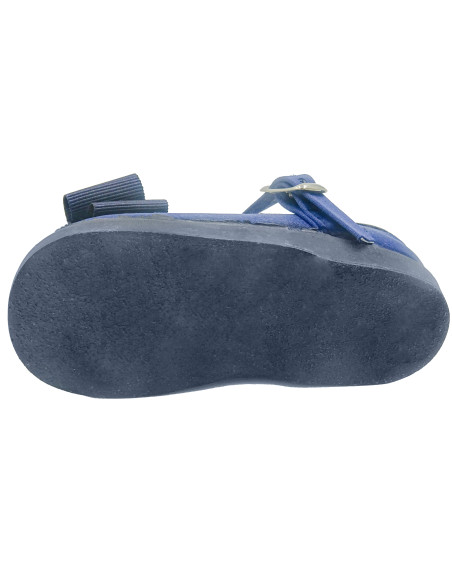 mercedita de raso para nina con doble lazo y hebilla