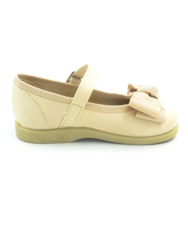 mercedita de raso para nina con doble lazo y hebilla