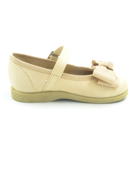 mercedita de raso para nina con doble lazo y hebilla