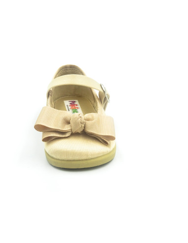 mercedita de raso para nina con doble lazo y hebilla