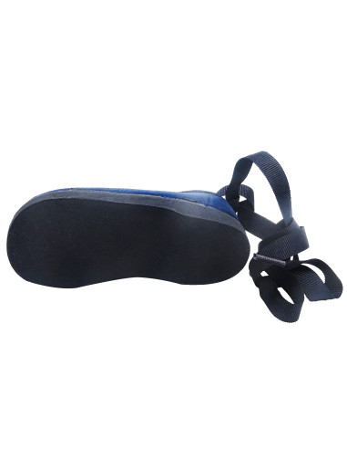 manoletina de raso con cinta para la pierna