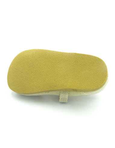 mercedita de lino para nina con un lazo de raso