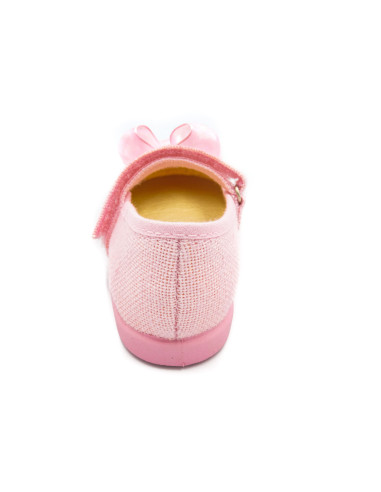 mercedita de lino para nina con un lazo de raso