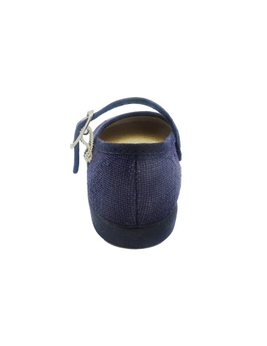 mercedita de lino para nina clasica con suela de goma