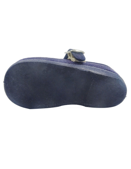 mercedita de lino para nina clasica con suela de goma