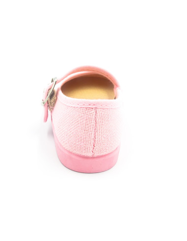 mercedita de lino para nina clasica con suela de goma