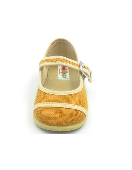 mercedita de lino con suela de goma