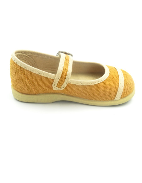 mercedita de lino con suela de goma