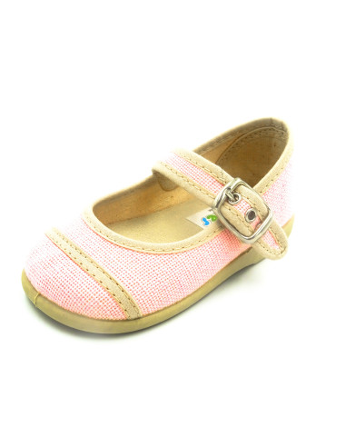 mercedita de lino con suela de goma