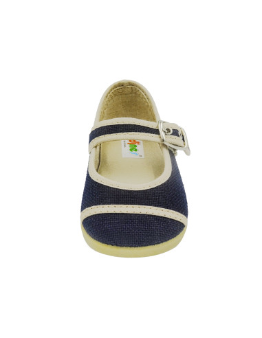 mercedita de lino con suela de goma