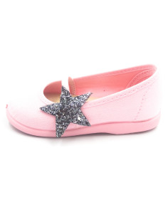 manoletina con estrella de brillo y suela de goma 2