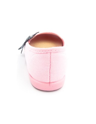 manoletina con estrella de brillo y suela de goma