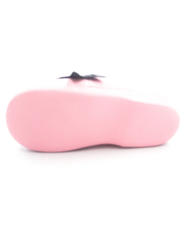 manoletina con estrella de brillo y suela de goma