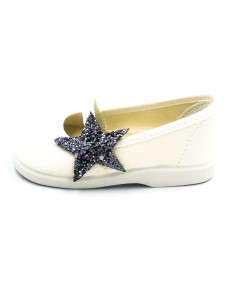 manoletina con estrella de brillo y suela de goma 2