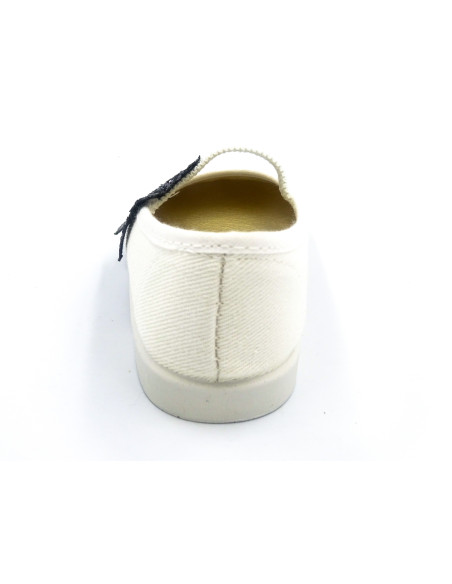 manoletina con estrella de brillo y suela de goma