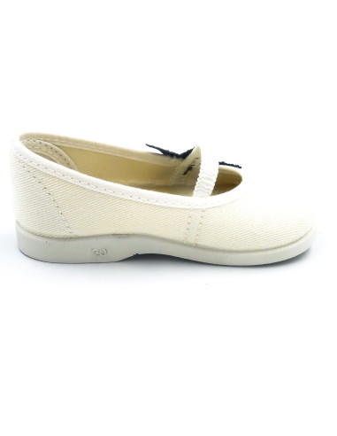 manoletina con estrella de brillo y suela de goma