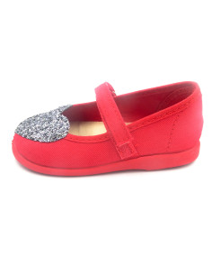 mercedita con un corazon de brillo para nina y suela de caucho 2