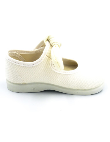 mercedita con velcro para nina con un lazo atado