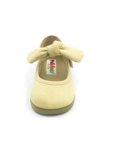 mercedita con velcro para nina con un lazo atado