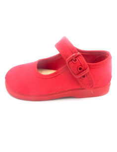 mercedita clasica de lona con suela de goma para nina 2