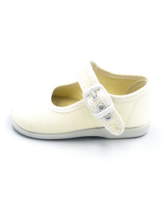 mercedita clasica de lona con suela de goma para nina 2