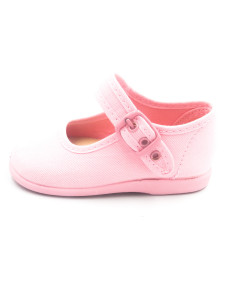 mercedita clasica de lona con suela de goma para nina 2