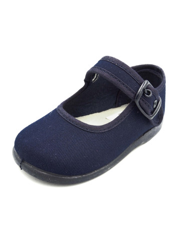 mercedita clasica de lona con suela de goma para nina