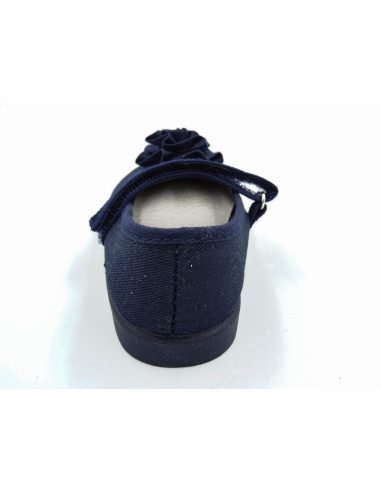 mercedita de lona para nina con una flor