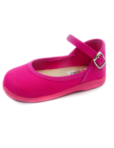 mercedita de tela con hebilla para nina