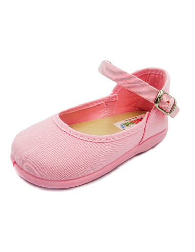 mercedita de tela con hebilla para nina