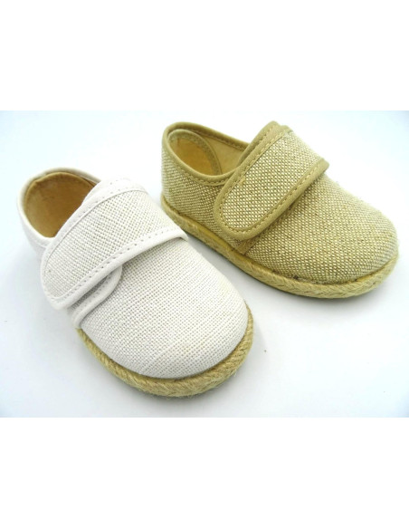 espartena para nino de lino con suela de goma
