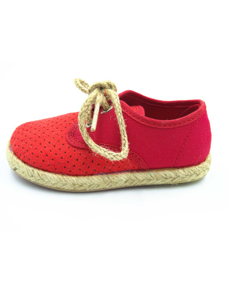 espartena de tela con suela de goma para nino
