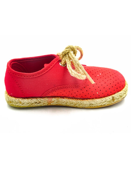 espartena de tela con suela de goma para nino