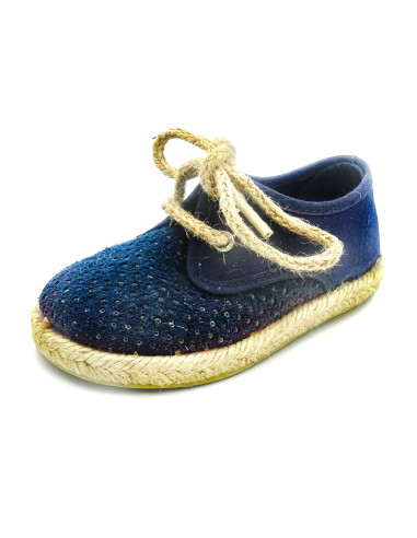 espartena de tela con suela de goma para nino