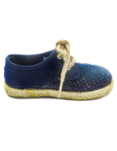 espartena de tela con suela de goma para nino