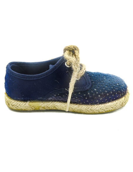 espartena de tela con suela de goma para nino