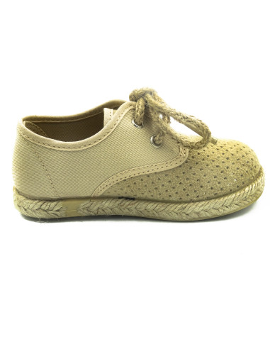 espartena de tela con suela de goma para nino